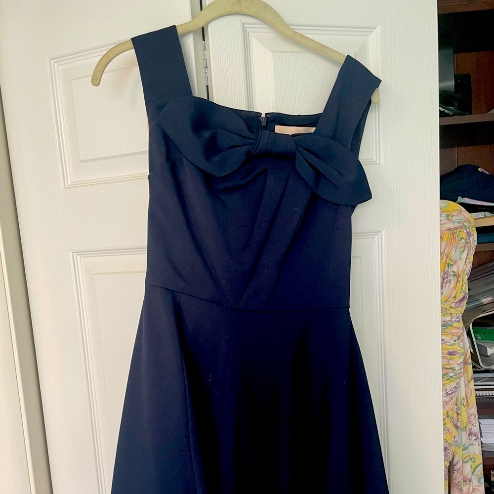 Gal Meets Glam navy dress with bow